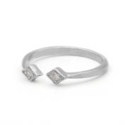 Crystal Reflection Open Ring [Sterling Silver]