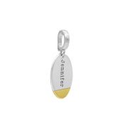 Oval Name Charm [14K Gold & Sterling Silver]