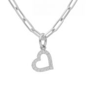 Shine Bright Heart Necklace [Sterling Silver]