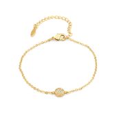 Pavé Circle Bracelet With Crystals [Gold Plated]