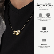 Personalized Dark Cuban Chain with Nano Bible [18K Gold Vermeil]