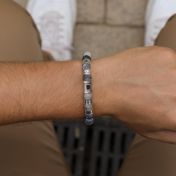 Picasso Jasper Men Name Bracelet with Nano Bible