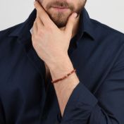 Red Jasper Beaded Bracelet for Men - 4mm