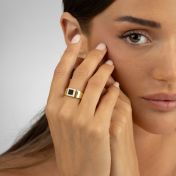 Amelia Diamond Ring with Nano Bible [18K Gold Vermeil]