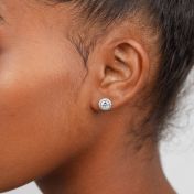 Dazzling Crystal Stud Earrings [Sterling Silver]