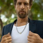 Two-Tone Cuban Link Chain For Men - Gold Nano Bible