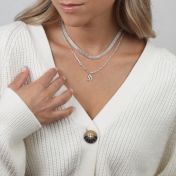 Shine Bright Initial Necklace [Sterling Silver]