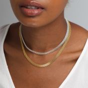 Herringbone Necklace [Sterling Silver]