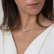 Madison Herringbone Necklace [18k gold plated]