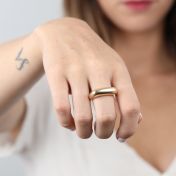 Thin Solid Dome Ring