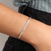 Adoring Touch Engraved Bracelet - Silver Plated