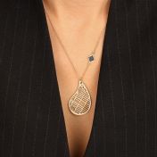 Threads Of Life Map Necklace with Nano Bible [14 Karat Gold]