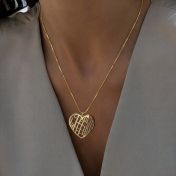 Ties of Heart Map Necklace [18K Gold Plated]