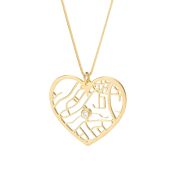 Ties of Heart Map Necklace [18K Gold Plated]