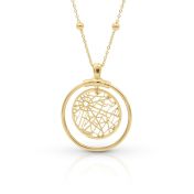 Map Circle Necklace [18K Gold Plated]