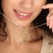 Map Necklace with Names [18K Gold Plated]
