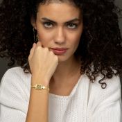 Treasured Spot Map Silhouette Bracelet with Braided Chain [18K Gold Vermeil]
