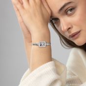 Treasured Spot Map Bracelet with Diamonds [Sterling Silver]