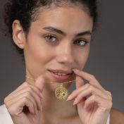 Tree of Life Necklace with Nano Bible [18K Gold Vermeil]