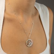Tree of Life Necklace with Nano Bible [Sterling Silver]