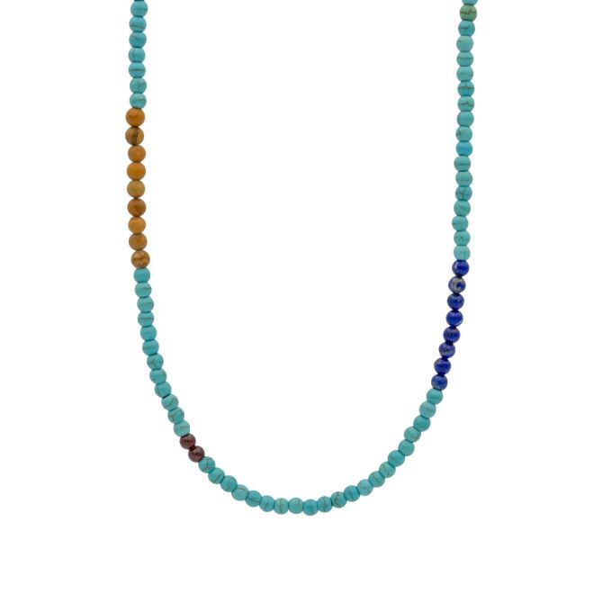 Turquoise Howlite and Lapis Necklace