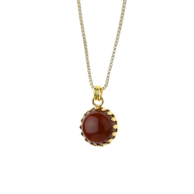 Sun Love Carnelian Sphere Necklace