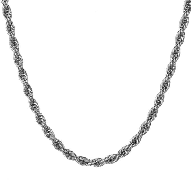 Classic Rope Chain Necklace - Stainless Steel