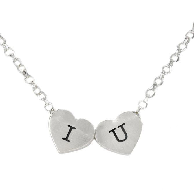 Genuine Love Initials Necklace [Sterling Silver]