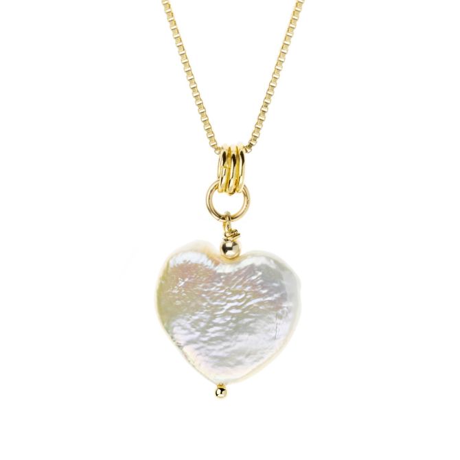 Heart of Pearl Necklace - 18K Gold Plated