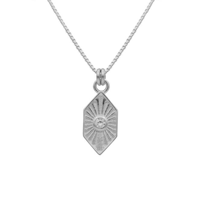 Sun Goddess Hexagon Necklace [Sterling Silver]