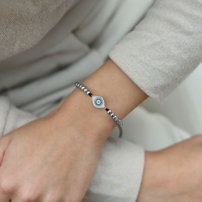 Hera Evil Eye Hematite Bracelet