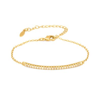 Aurora Pavé Bar Bracelet [Gold Plated]