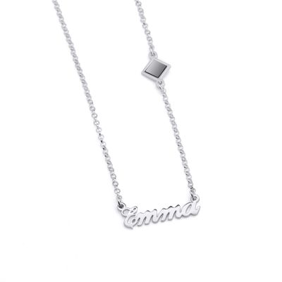 Signature Name Necklace with Nano Bible [Sterling Silver]