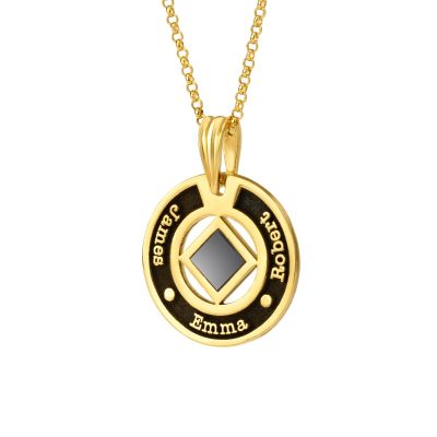 Halo Name Necklace With Nano Bible [18K Gold Vermeil]