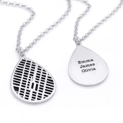 Cherished Spot Silhouette Map Necklace [Sterling Silver]