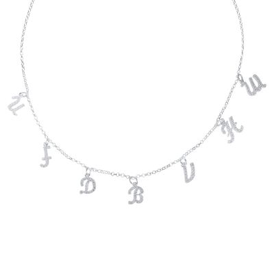 Shiny Initials Necklace [Sterling Silver]