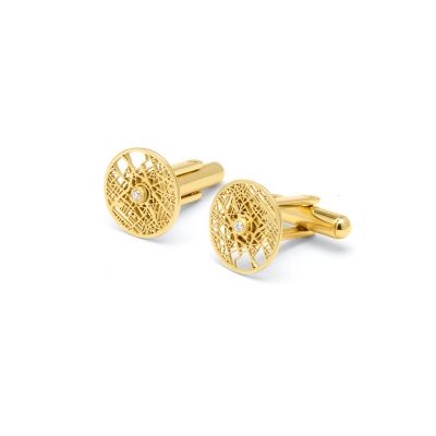 Navigator's Map Cufflinks [18K Gold Vermeil]