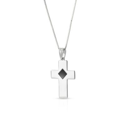 Cross Necklace with Nano Bible [Sterling Silver]