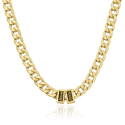 Cuban Link Chain With Names [Gold Plated]