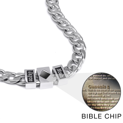 Personalized Cuban Chain with Nano Bible