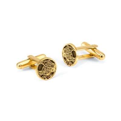 Navigator's Map Eclipse Cufflinks [18K Gold Vermeil]
