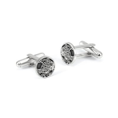 Navigator's Map Eclipse Cufflinks [Sterling Silver]