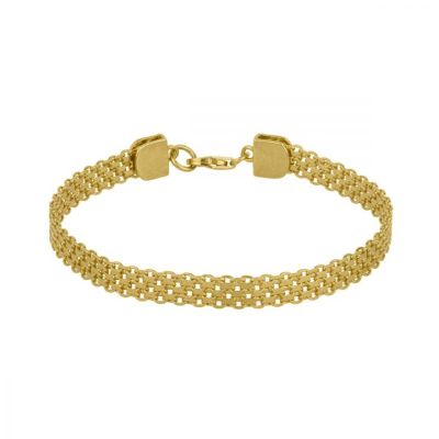 Herringbone Bracelet - 18K Gold Vermeil