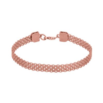 Herringbone Bracelet - 18k Rose Gold Plated