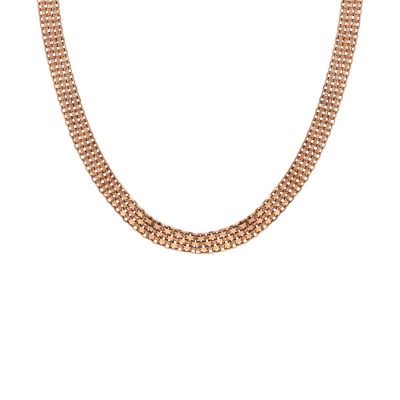 Herringbone Necklace [18K Rose Gold Plated]