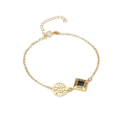 Tree of Life Name Bracelet with Nano Bible [18K Gold Vermeil]