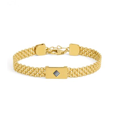 Milanese Chain Bracelet With Nano Bible [18K Gold Plated]