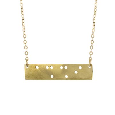 Braille Horizontal Bar Necklace