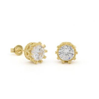 Crown Jewel Stud Earrings [Big]