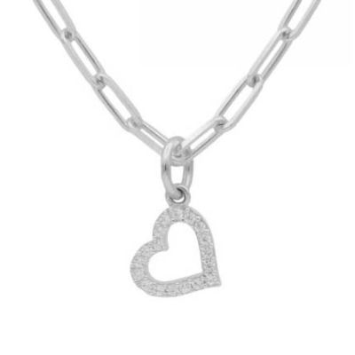 Shine Bright Heart Necklace [Sterling Silver]
